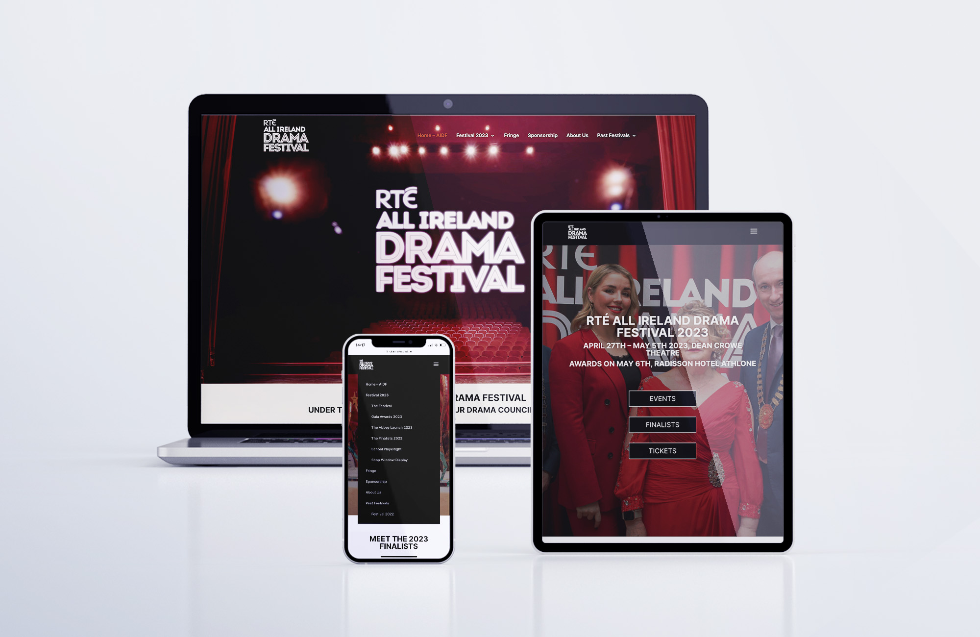 All ireland Drama Festival Website Mockup